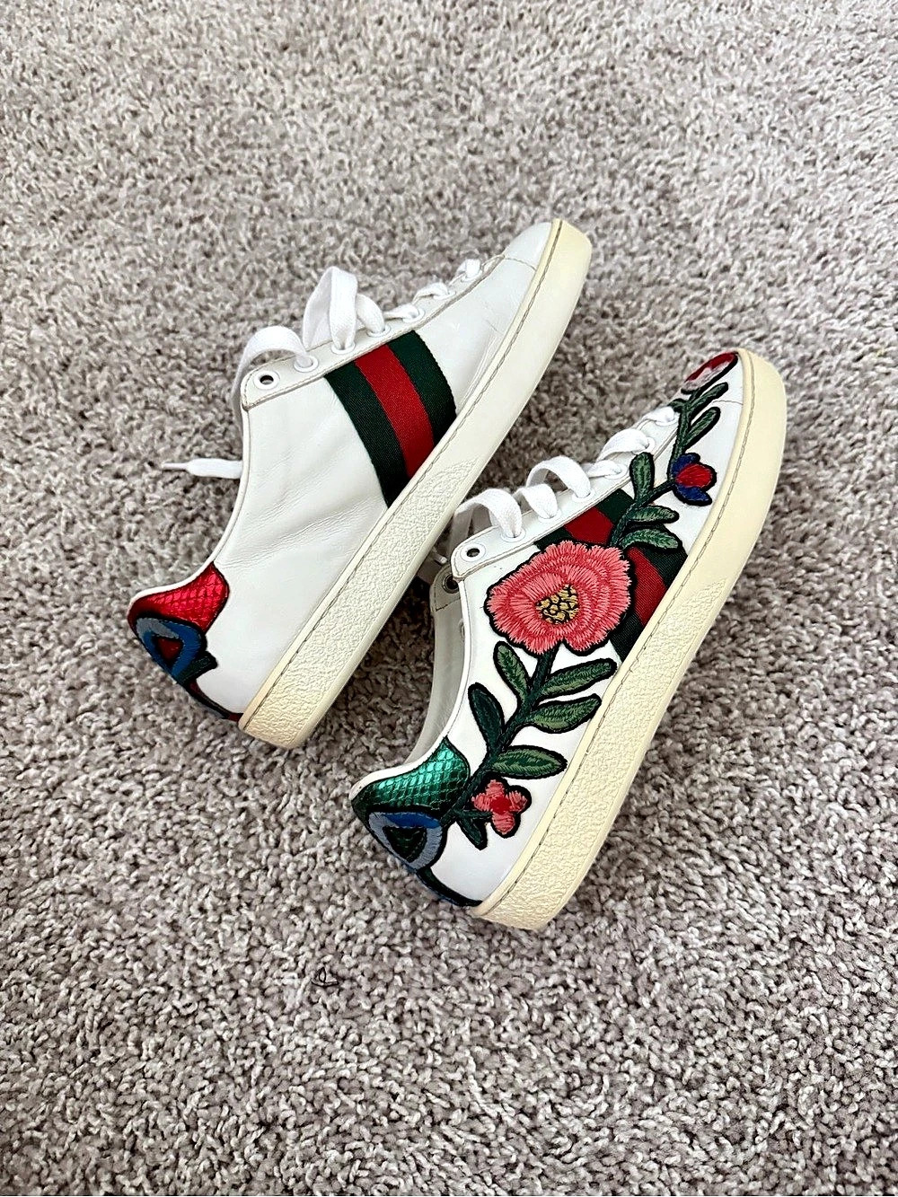 Gucci Ace Embroidered Floral Sneaker Sneakers